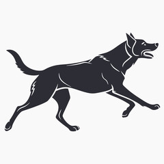 Obraz premium Vector silhouette of a dog