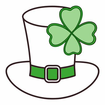 st patrick's day hat with clover clip art preview