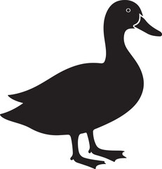 Duck Silhouette Vector Illustration Design Art