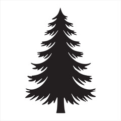 Christmas Tree silhouette vector illustration