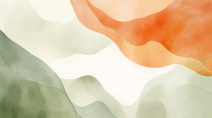 Abstract watercolor background of natural colors.