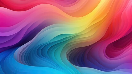 Abstract Colorful Waves Flowing Dynamically