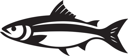 Fish Silhouette Vector Design Black Icon Art