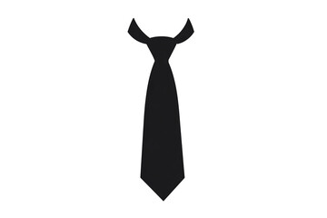 a black tie with a white background