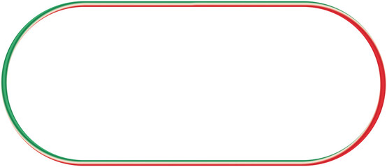 Festive Holiday Striped Red Green Color in Modern 3D Oval Border Frame Button