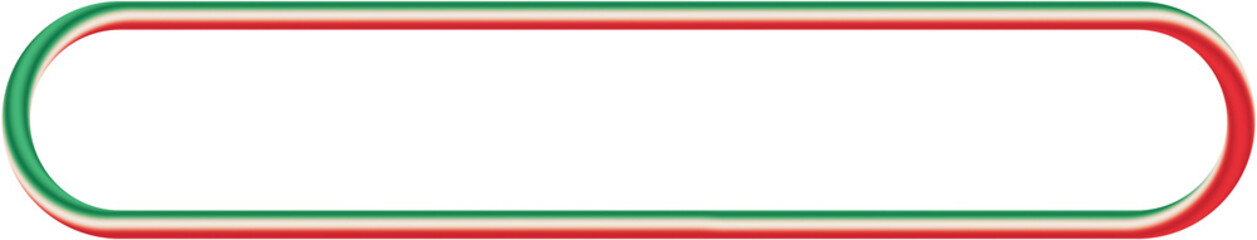 3D Candy Cane Bold Style Long Round Oval Rectangle Frame Border CTA Button Line Art with Striped Red Green Color