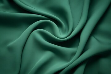 Obraz premium A high-resolution photo of a close-up view of a soft, flowing fabric in a shade of green