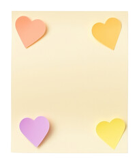 PNG Portrait sticky note heart paper