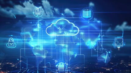 Global Cloud Computing Network Infrastructure Data Security