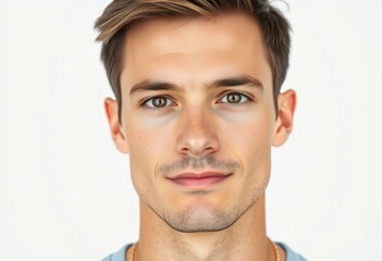 Obraz premium Half-length portrait of a calm male