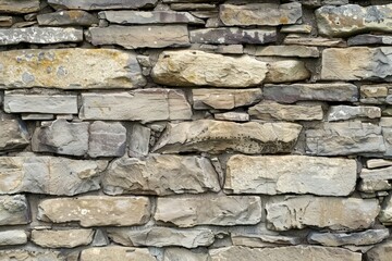 Obraz premium Photo of Old grey and brown stone wall. Background texture for backdrops or mapping