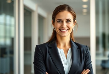 Obraz premium Portrait of a female lawyer in a modern office
