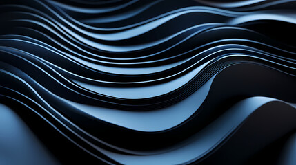 Obraz premium Blue and black layers arranged in an abstract background design, with oblique stripes and a modern, corporate feel. Oblique. Illustration