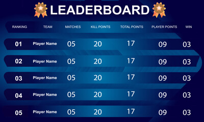 game leaderboard with abstract background vector