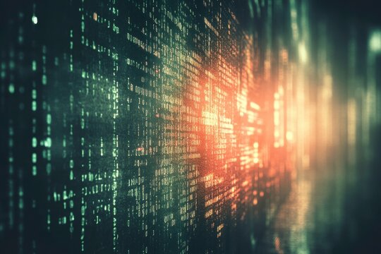 Soft Diffused Lighting with Binary Code on Wall