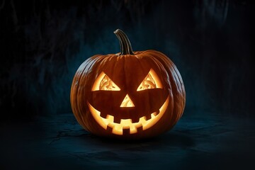 high-contrast photograph of a single pumpkin