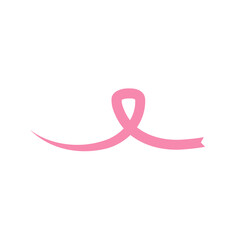 pink ribbon breast cancer awareness month vector.