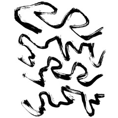 Dry Brush Grunge Wave Stroke Set