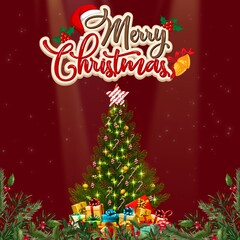 Merry Christmas Greeting Card	