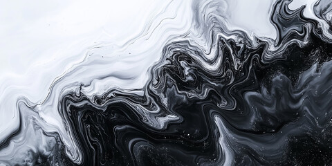 Black and white abstract ripple patterns resembling water waves with sharp contrast and flowing motion.