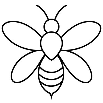 recommend clip art: Black animal bee outline shape icon. A simple bee outline art front view. Bee animal outlines silhouette art & illustration.