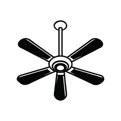 Obraz premium Modern Ceiling Fan Vector Illustration for Home Interior Cooling and Stylish Appliance Design