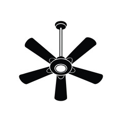 Modern Ceiling Fan Vector Illustration for Home Interior Cooling and Stylish Appliance Design