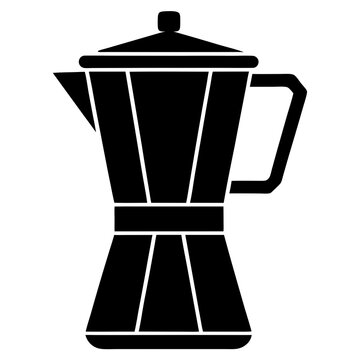 recommend clip art: Black coffee maker shape icon. A simple coffee maker art front view. Coffee maker silhouette art & illustration.