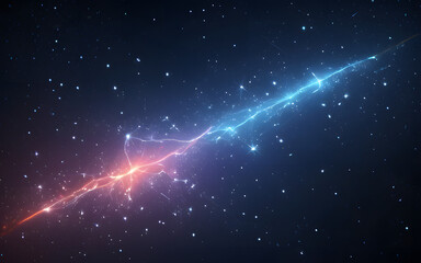 A glowing rift in space revealing alternate constellations
