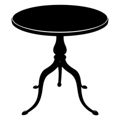 Black table furniture shape collection icons.  Table art front view. Table modern style silhouette art & illustration.