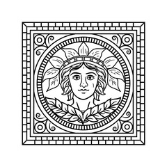 Obraz premium A glyph illustration of hotel art deco