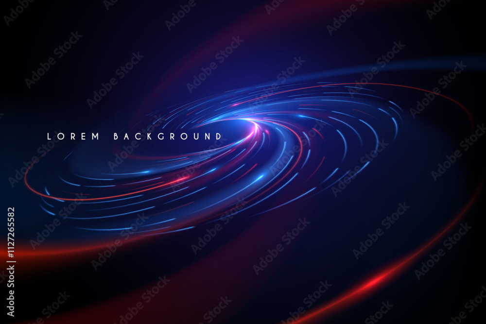 Canvas Prints blue and red light swirl effect