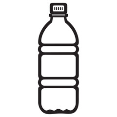 Plastic Bottle Silhouette Vector Illustration Design