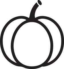Pumpkin Silhouette Vector Illustration Design Icon