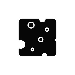 Cheese slice icon Vector flat thin line illustration