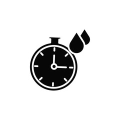 Dry time icon Vector flat thin line illustration
