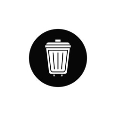 Dumpster icon Vector flat thin line illustration