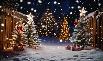 New Year holiday celebration traditional family winter time background decoration poster. Graphic Art Illustration