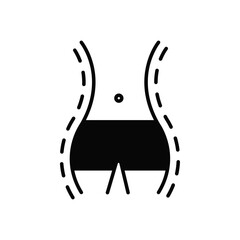 Obraz premium Fat and slim figure icon Vector flat thin line illustration
