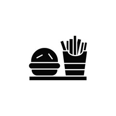 Fast Food icon Vector flat thin line illustration