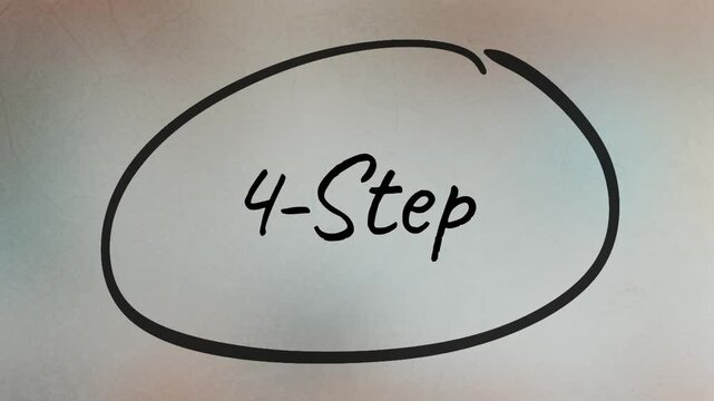 4-Step On Glass Using A Black Marker Pen