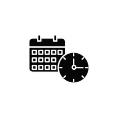 Schedule icon Vector flat thin line illustration