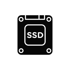 SSD icon Vector flat thin line illustration