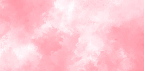Soft pink watercolor background for your design, Aquarelle painted paper template texture background banner, Pastel pink watercolor design with digital painted for template.