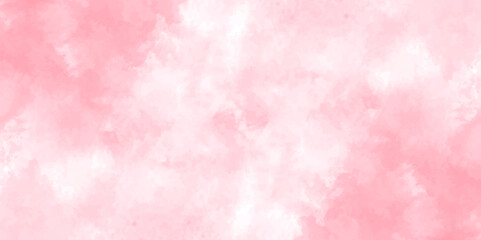 Soft pink watercolor background for your design, Aquarelle painted paper template texture background banner, Pastel pink watercolor design with digital painted for template.