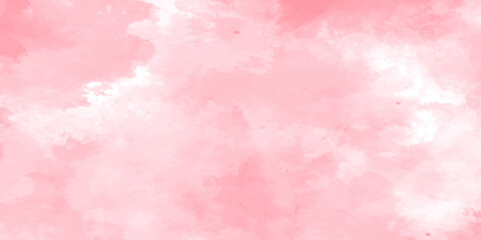 Soft pink watercolor background for your design, Aquarelle painted paper template texture background banner, Pastel pink watercolor design with digital painted for template.