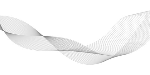 abstract wave element for line design, dynamic sound wave isolated on white background, illustration of abstract black gradient background.	