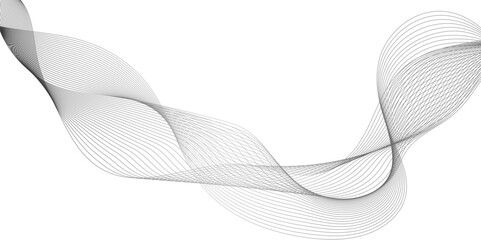 Abstract white paper wave background and abstract gradient and white wave line, twisted curve lines and blend effect,  for banner, template, abstract technology science on white and black background.