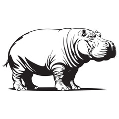 Creative black and white animal vector 