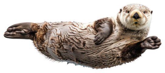 PNG Sea otter wildlife animal mammal.